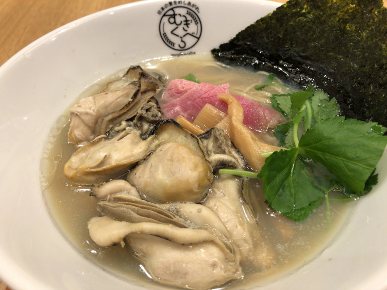 寿製麺よしかわの牡蠣そば＠むぎくらべ 小川町