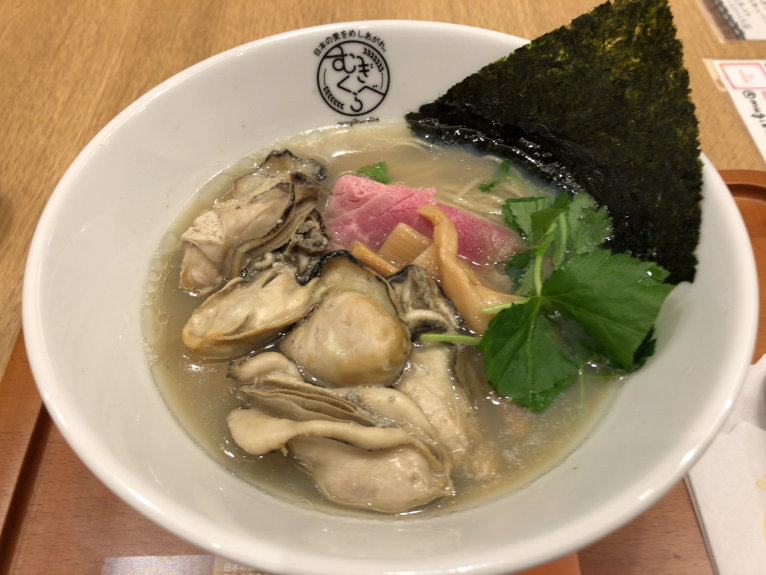 寿製麺よしかわの牡蠣そば＠むぎくらべ 小川町