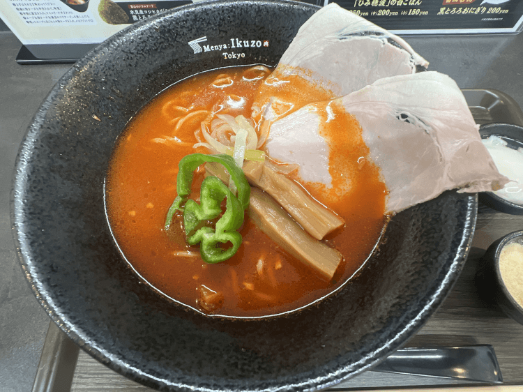 氷見イワシ香るナポらー麺 (温玉・粉チーズ付き)@Menya Ikuzo Tokyo 茅場町