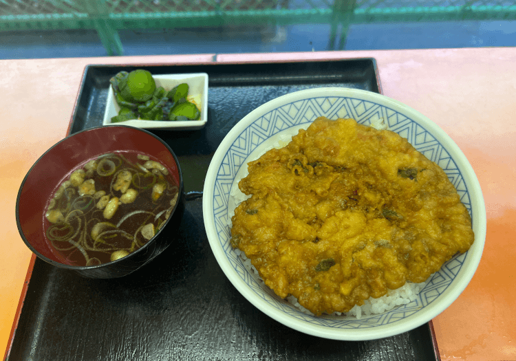 品川丼・スープ・漬物＠常盤軒 品川駅 山手線ホーム店