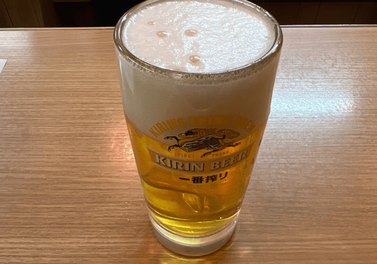 生ビール キリン一番搾り＠立呑み 晩杯屋 武蔵小山本店