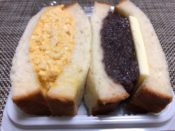 「俺のベーカリー」のミックスサンドイッチ 小倉バターサンドイッチと奥久慈卵のたまごサンド